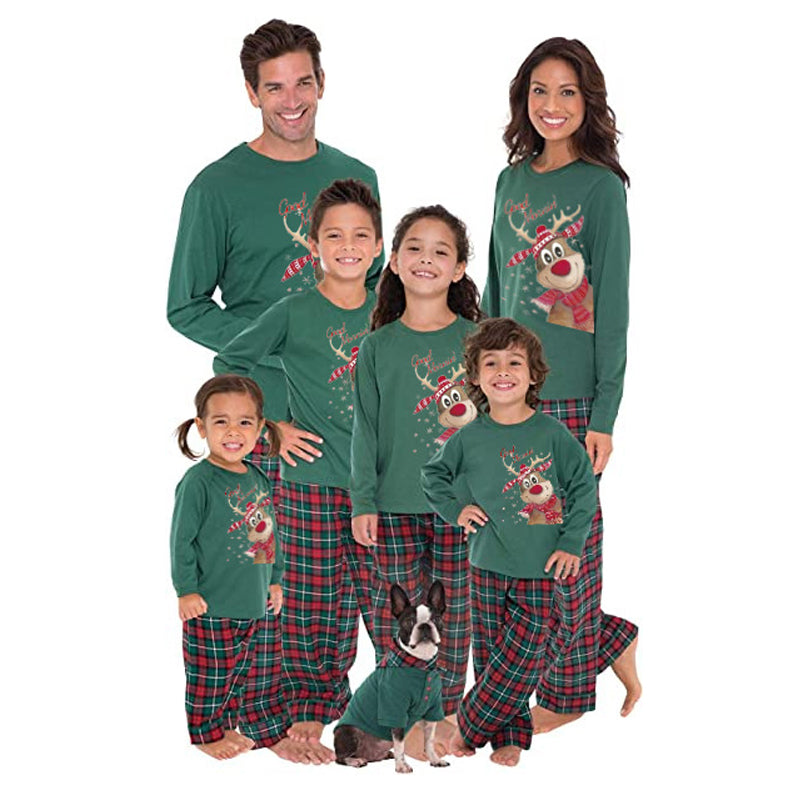 Christmas Printed Parent-child Long-sleeved Pajamas Suit