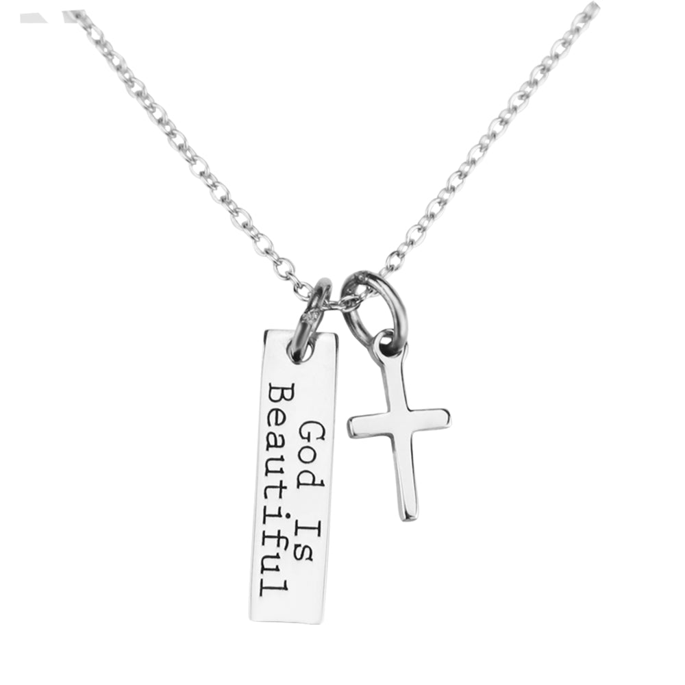 925 Silver Cross Pendant Necklace