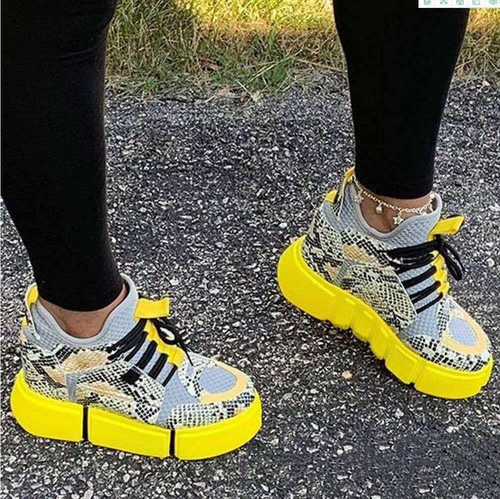 Sports style flat-bottom lace-up casual shoes shoes