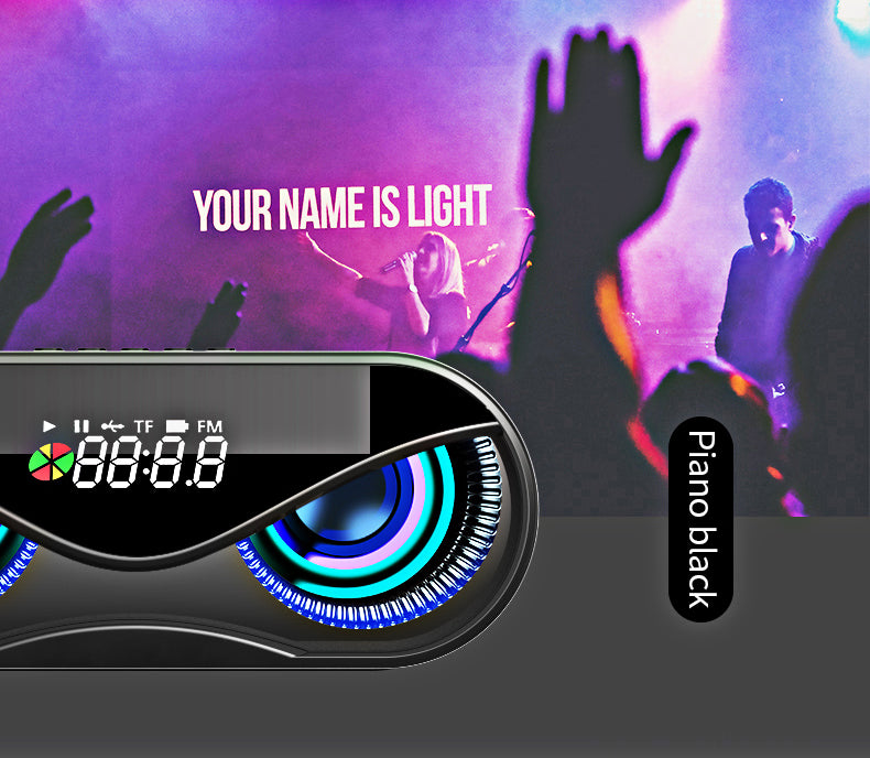 Colorful lights, dual speakers, digital buttons, song, Bluetooth speaker