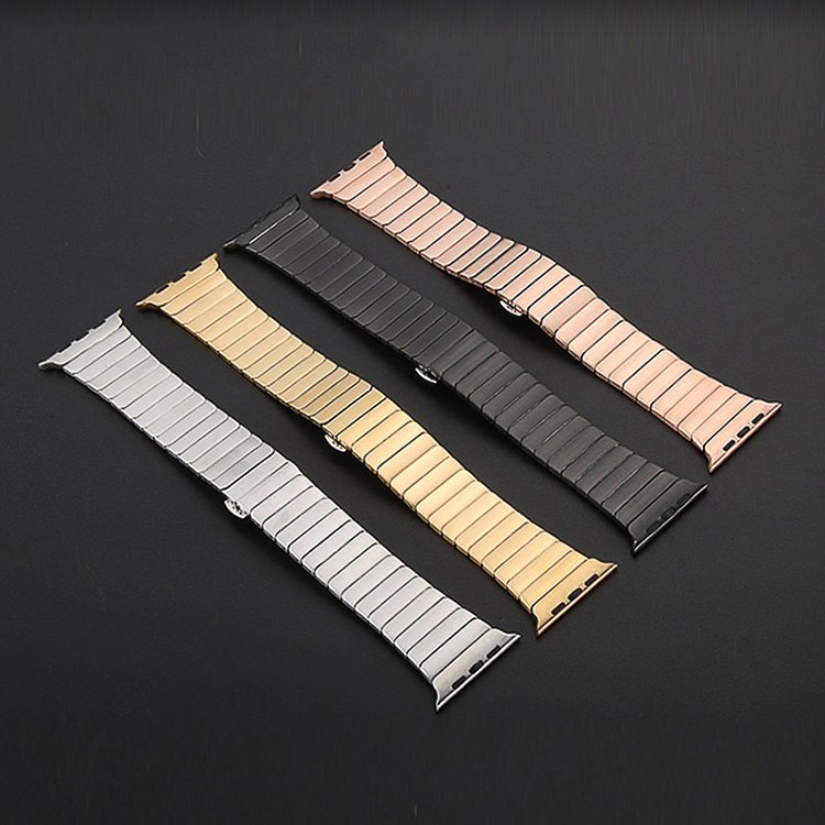 Compatible with Apple, Luxury Stainless Steel link bracelet band for watch Series 1 2 band iwatch stainless steel strap 42mm with adapters