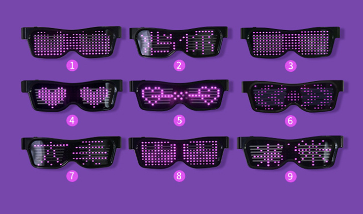 Multicolor Party LED Glasses Dynamic Flashing LED Glasses