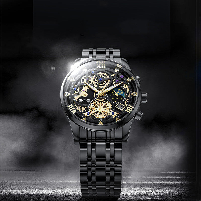 Men's Hollow Sheet Plate Machine Quartz Watch