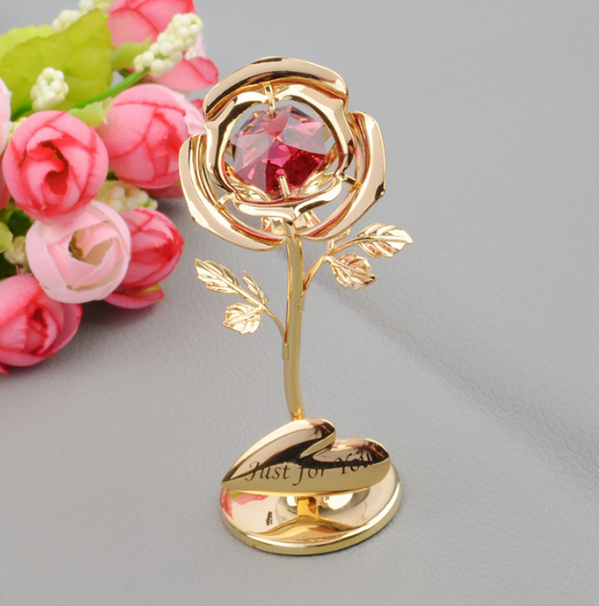 Electroplating 24K Gold Valentine's Day Christmas Gift Gold Foil Rose