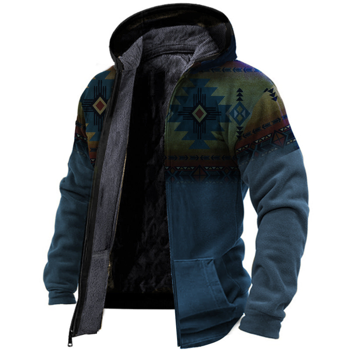 Men's Hooded Printed Sweater All-matching Loose